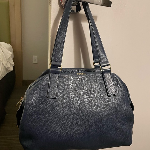 Fossil blue pebble leather satchel - Picture 3 of 12
